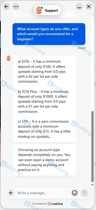 Screenshot of Customer Support (1)